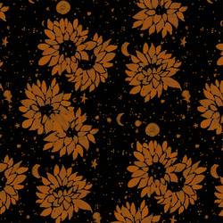 Celestial Sunflower in Autumn Night