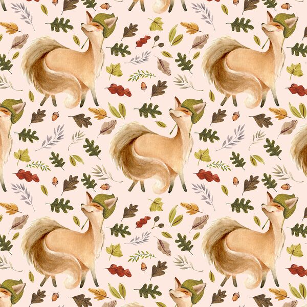 Big Friendly Fox in Soft Peach