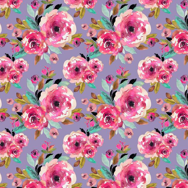 Little Roselynn Floral in Magenta on Iris