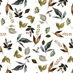 Woodland Foliage in White