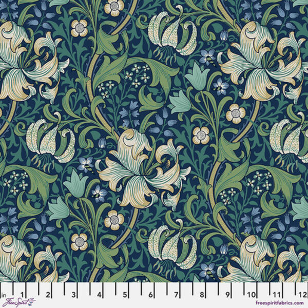 Golden Lily in Navy