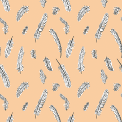 Nest Feathers in Peach