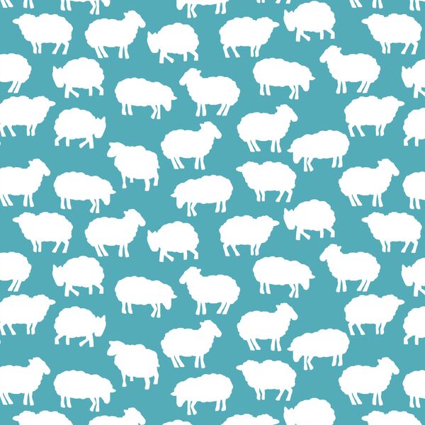 Sheep Silhouette in Lagoon