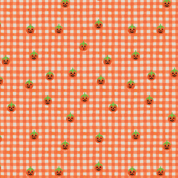 Pumpkin Gingham in Orange