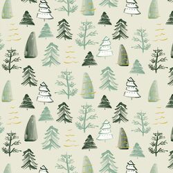 Pine Trees in Cream