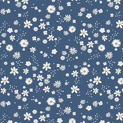 Wild Daisies in Dark Periwinkle