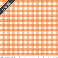 Gingham Flannel in Orange