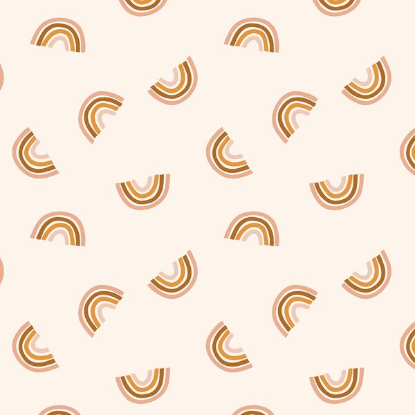 Tossed Retro Rainbows in Rose Gold