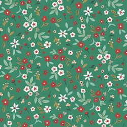 Holiday Floral in Crisp Green