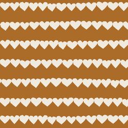Heart Strings in Egret on Boho Brown