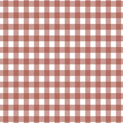 Winter Gingham in Berry Red on White