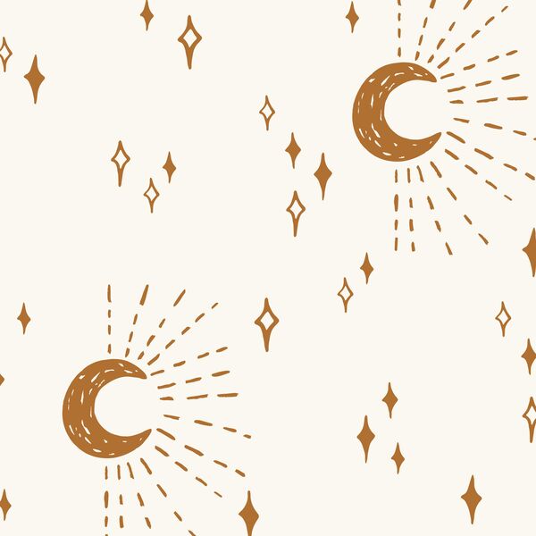 Large Moon Craft in Gold on Alabaster