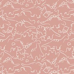Jurassic Friends in Prehistoric Pink