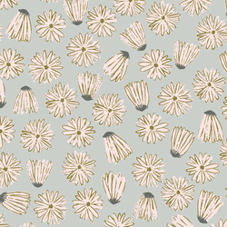 Morning Daisies in Lunar Blue