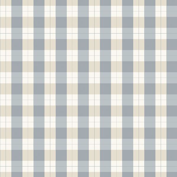Country Gingham in Gray Blue