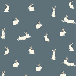 Bunny Rabbits in Steel Blue