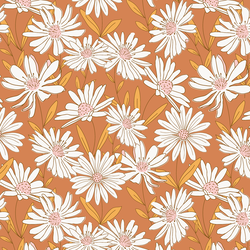 Daisy Fields in Burnt Orange