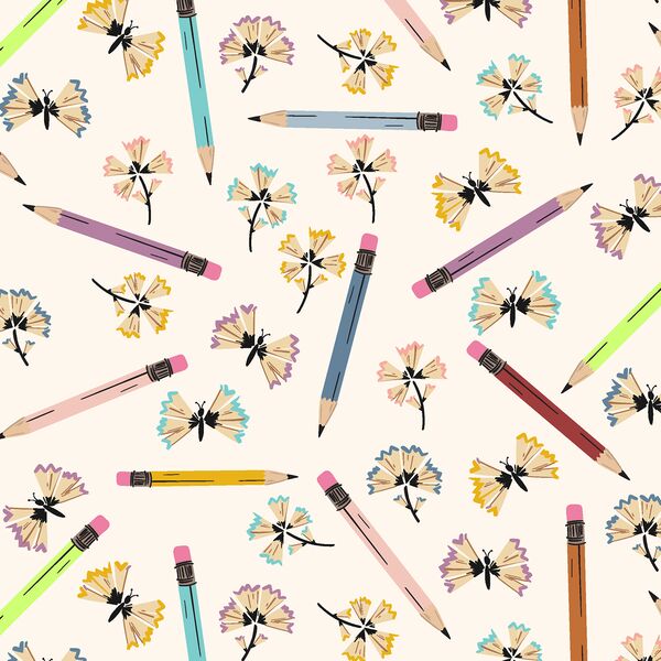 Colorful Pencils in School House