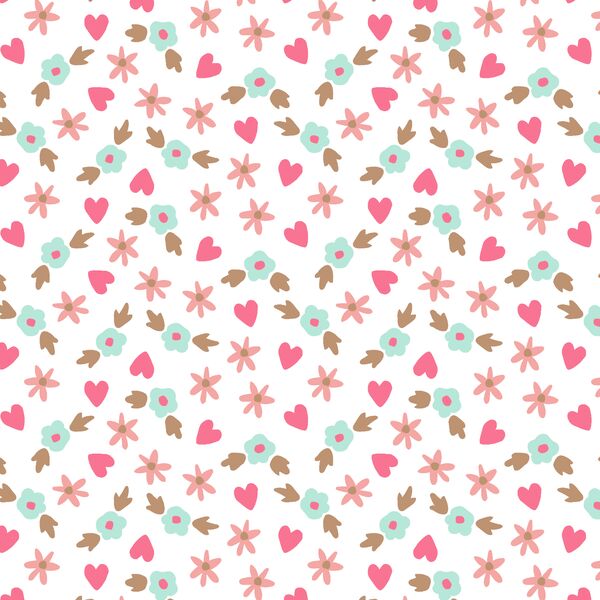 Floral Hearts in Love Ya