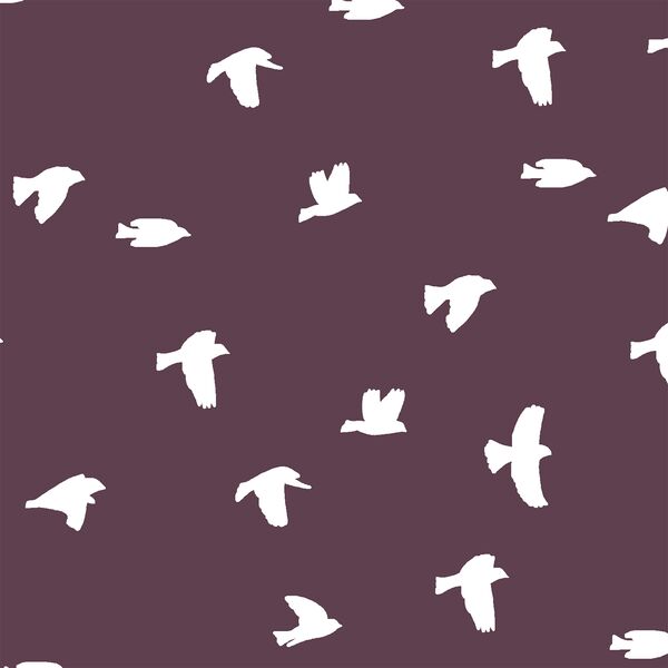Flock Silhouette in Raisin