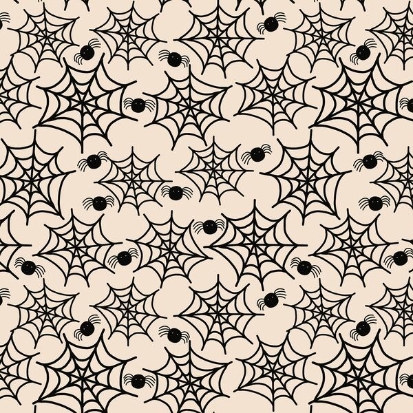 Cobwebs in Dark Night on Tan