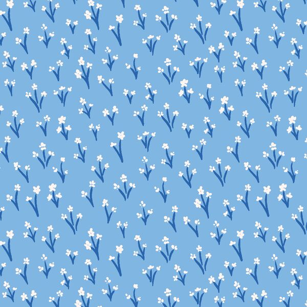 Park Flowers in Baby Blue