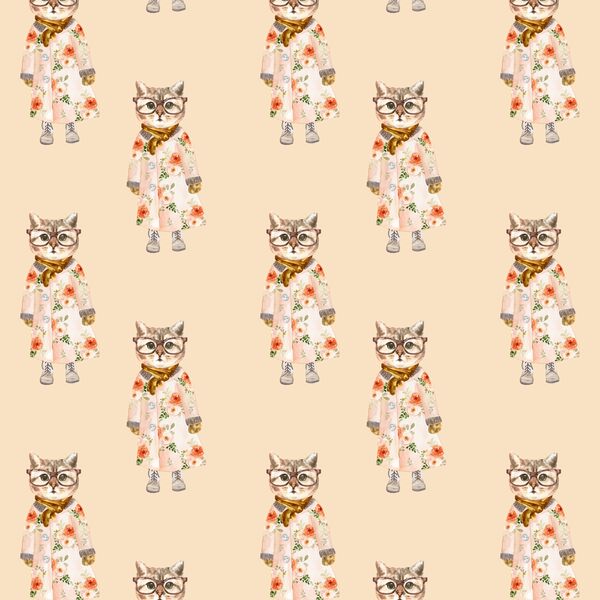 Little Miss Kitty in Peach