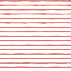Artisan Stripe in Living Coral on White