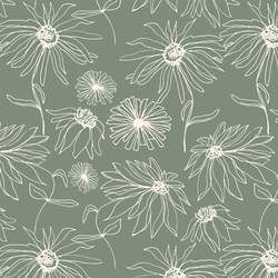Aster Sketch in Leaf Green