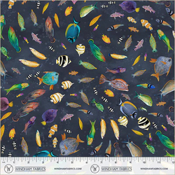 Shoal of Fish in Deep Blue