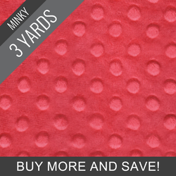 Minky Dimple Dot in Passion - 3 Yard Quick Cut