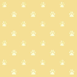 Watercolor Paw Prints in Buttermilk Yellow