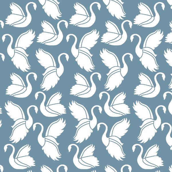 Swan Silhouette in Marine