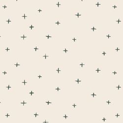 Swiss Crosses in Dark Duck Green on Egret