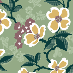Dogwood Bloom in Meadow Green