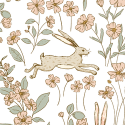 Large Hares in Pastel