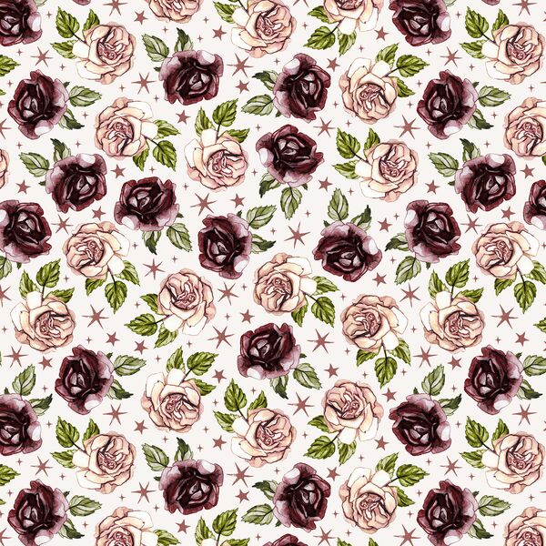Starry Roses in Ivory