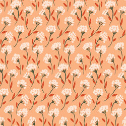 Painted Flower Bunch in Coral
