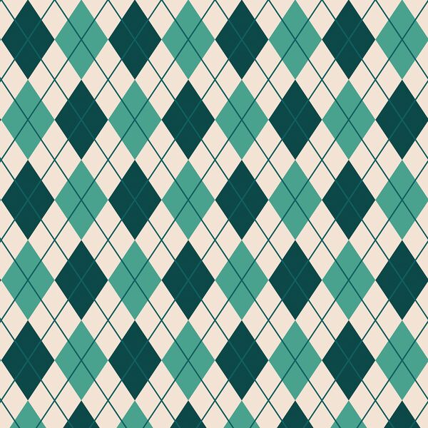 Winter Argyle in Teal