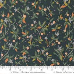 Citron Vines in Dark Blue