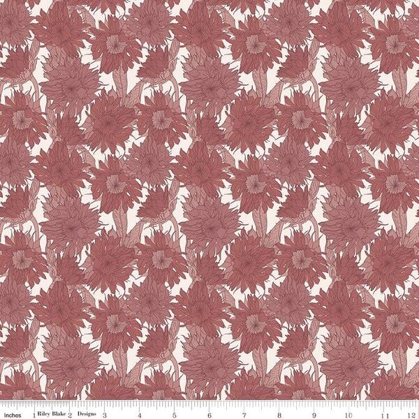 Sunflower Fields in Dusty Rose