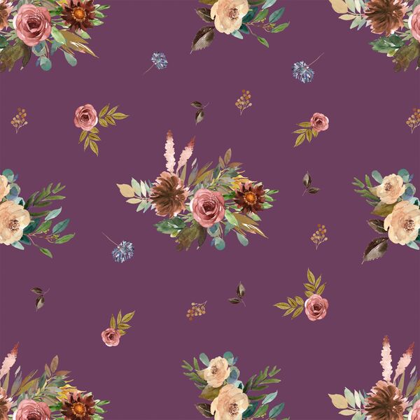 Fall Floral in Plum