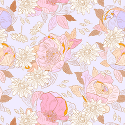 Dream Floral in Light Periwinkle
