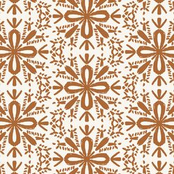 Snowflakes in Gingerbread on Ivory