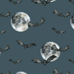 Moonlight Bats in Midnight Blue