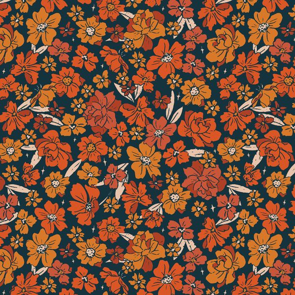 October Blooms in Evening