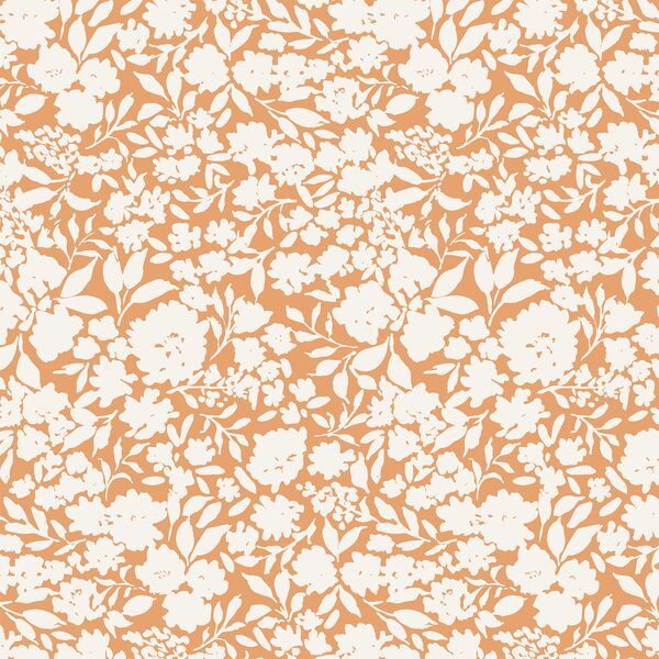 Wildflower Silhouette in Peach