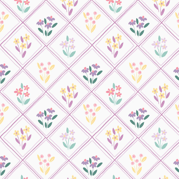 Floral Diamonds in Multi