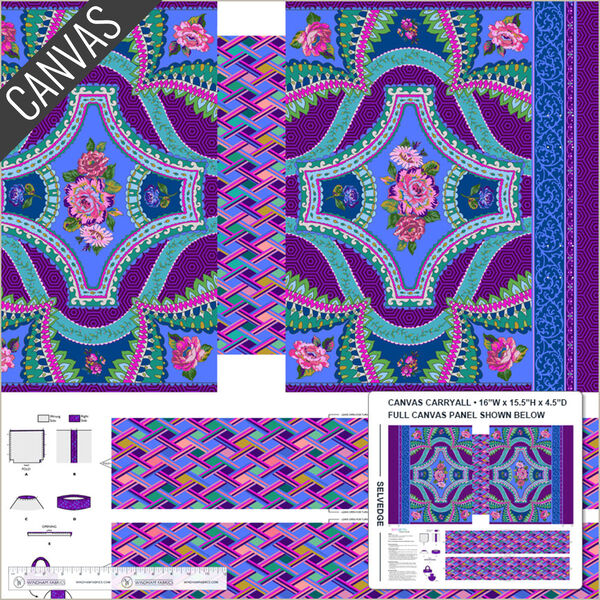 Best Day Ever Canvas Carryall Panel in Plum