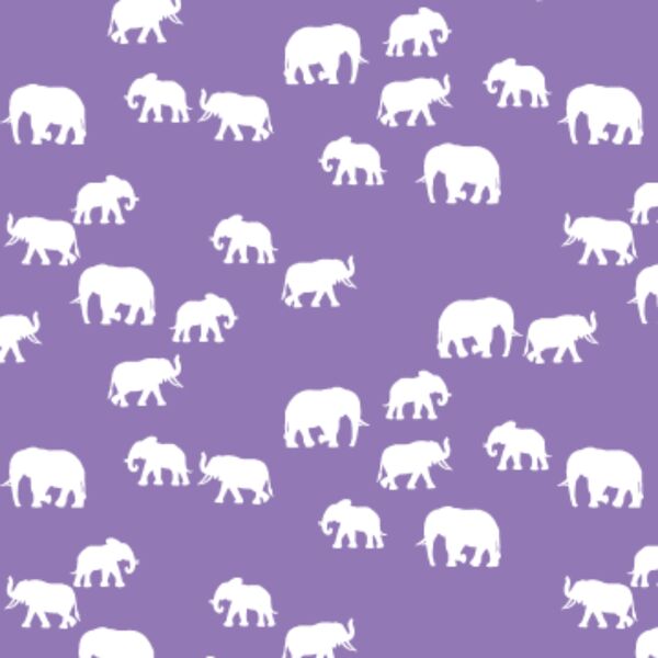 Elephant Silhouette in Amethyst
